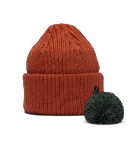 Pumpkin-colored beanie
