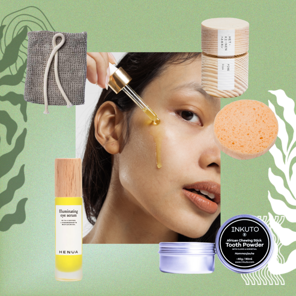 Image showcasing Finnish organic skincare products