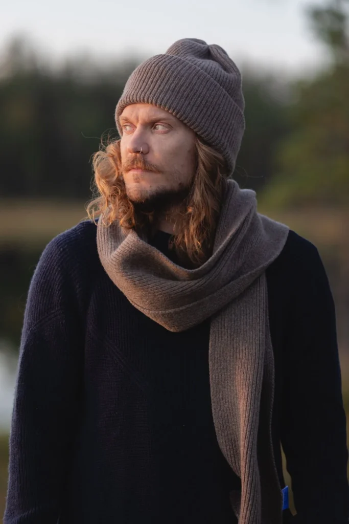 Image of a man wearing VAI-KO clothing in the wilderness.