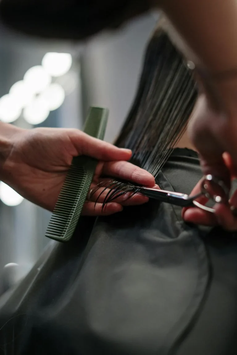 customer enjoying eco-friendly hair services